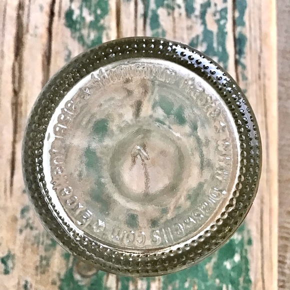 Vintage Dining Braswells Quarter Liter Glass Jar Carafe Bottle For